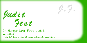 judit fest business card